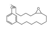 3-[7-(3-hexyloxiran-2-yl)heptyl]phenol结构式