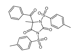 5-benzoyl-5-methyl-1,3-bis-(toluene-4-sulfonyl)-imidazolidine-2,4-dione Structure