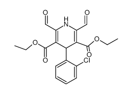 diethyl 2,6-diformyl-4-(2-chlorophenyl)-1,4-dihydropyridine-3,5-dicarboxylate结构式