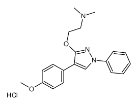 2-[4-(4-methoxyphenyl)-1-phenylpyrazol-3-yl]oxy-N,N-dimethylethanamine,hydrochloride结构式