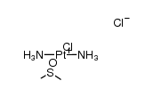 trans-chlorodiammine(dimethylsulfoxide)platinum(II) chloride结构式