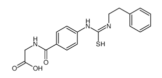 2-[[4-(2-phenylethylcarbamothioylamino)benzoyl]amino]acetic acid Structure