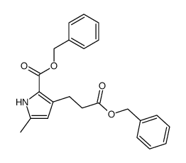 3-(2-benzyloxycarbonyl-ethyl)-5-methyl-pyrrole-2-carboxylic acid benzyl ester结构式
