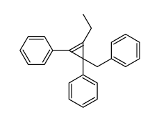 (1-benzyl-2-ethyl-3-phenylcycloprop-2-en-1-yl)benzene Structure