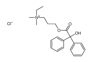 ethyl-[3-(2-hydroxy-2,2-diphenylacetyl)oxypropyl]-dimethylazanium,chloride Structure