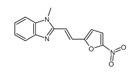 1-methyl-2-<β-(5'-nitro-2'-furyl)-vinyl>benzimidazole结构式