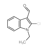 N-乙基-2-氯-3-吲哚醛结构式