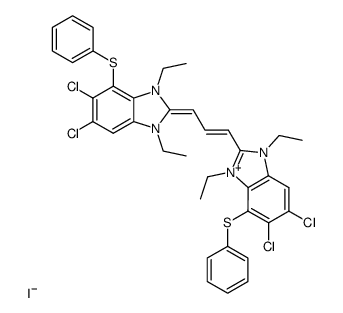 5,5',6,6'-Tetrachloro-1,1',3,3'-tetraethyl-4,4'-bis(phenylthio)benzimidazolo- carbocyanin-jodid Structure