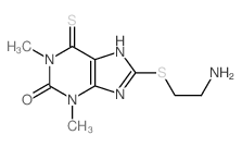 Theophylline, 8-(2-aminoethyl)thio-6-thio- Structure