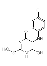 4(3H)-Pyrimidinone, 5-[(4-chlorophenyl)amino]-6-hydroxy-2-(methylthio)- picture