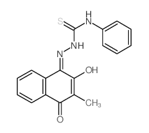 1-[(4-hydroxy-3-methyl-2-oxo-naphthalen-1-ylidene)amino]-3-phenyl-thiourea结构式