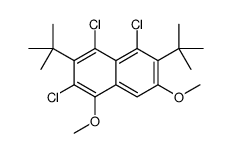 3,6-ditert-butyl-2,4,5-trichloro-1,7-dimethoxynaphthalene Structure