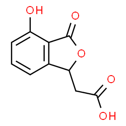 1,3-Dihydro-4-hydroxy-3-oxoisobenzofuran-1-acetic acid structure