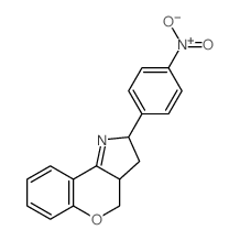 [1]Benzopyrano[4,3-b]pyrrole, 2,3,3a,4-tetrahydro-2-(4-nitrophenyl)-结构式