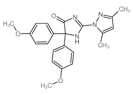 2-(3,5-dimethylpyrazol-1-yl)-5,5-bis(4-methoxyphenyl)-3H-imidazol-4-one Structure