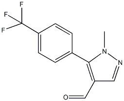 1-Methyl-5-(4-(trifluoromethyl)phenyl)-1H-pyrazole-4-carbaldehyde structure