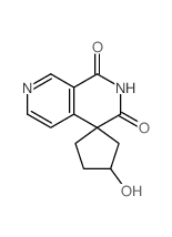 Spiro(cyclopentane-1,4(1H)-(2,7)naphthyridine)-1,3(2H)-dione, 3-hydroxy-, trans-(+)-结构式