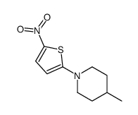 4-methyl-1-(5-nitrothiophen-2-yl)piperidine结构式