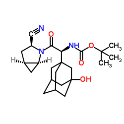 N-[(1S)-2-[(1S,3S,5S)-3-Cyano-2-azabicyclo[3.1.0]hex-2-yl]-1-(3-hydroxytricyclo[3.3.1.13,7]dec-1-yl)-2-oxoethyl]carbamic acid 1,1-dimethylethyl ester picture