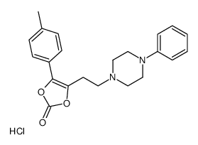 4-(4-methylphenyl)-5-[2-(4-phenylpiperazin-1-yl)ethyl]-1,3-dioxol-2-one,hydrochloride结构式