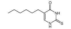 5-hexyl-2-thioxo-2,3-dihydro-1H-pyrimidin-4-one结构式