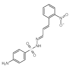 4-amino-N-[[(E)-3-(2-nitrophenyl)prop-2-enylidene]amino]benzenesulfonamide Structure