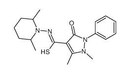 N-(2,6-dimethylpiperidin-1-yl)-1,5-dimethyl-3-oxo-2-phenylpyrazole-4-carbothioamide Structure