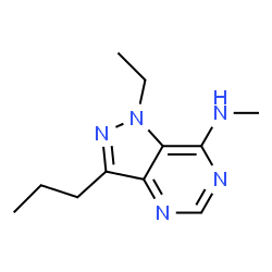 1H-Pyrazolo[4,3-d]pyrimidin-7-amine,1-ethyl-N-methyl-3-propyl-(9CI) structure