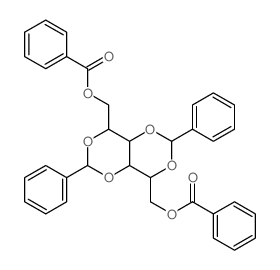 [2-(benzoyloxymethyl)-4,9-diphenyl-3,5,8,10-tetraoxabicyclo[4.4.0]dec-7-yl]methyl benzoate结构式