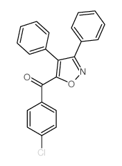 (4-chlorophenyl)-(3,4-diphenyloxazol-5-yl)methanone结构式