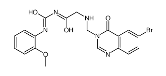 2-[(6-bromo-4-oxoquinazolin-3-yl)methylamino]-N-[(2-methoxyphenyl)carbamoyl]acetamide结构式