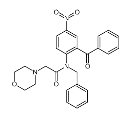 N-(2-benzoyl-4-nitrophenyl)-N-benzyl-2-morpholin-4-ylacetamide结构式