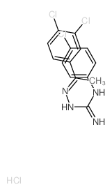 2-(4-chlorophenyl)-1-[1-(3,4-dichlorophenyl)ethylideneamino]guanidine结构式