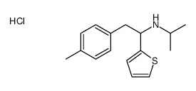N-[2-(4-methylphenyl)-1-thiophen-2-ylethyl]propan-2-amine,hydrochloride结构式