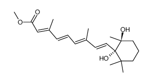 (+)-(5S,6S)-5,6-Dihydroxy-5,6-dihydrovitamin-A-saeure-methylester Structure