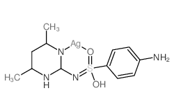 4-amino-N-(4,6-dimethyl-2H-pyrimidin-2-yl)benzenesulfonamide; silver(+1) cation Structure
