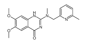 6,7-dimethoxy-2-[methyl-(6-methyl-pyridin-2-ylmethyl)-amino]-1H-quinazolin-4-one结构式