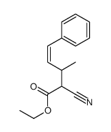 ethyl 2-cyano-3-methyl-5-phenylpent-4-enoate结构式