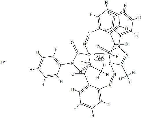 lithium bis[2-[(4,5-dihydro-3-methyl-5-oxo-1-phenyl-1H-pyrazol-4-yl)azo]benzoato(2-)]chromate(1-)结构式