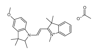 2-[2-(2,3-dihydro-5-methoxy-2,3,3-trimethyl-1H-indol-1-yl)vinyl]-1,3,3-trimethyl-3H-indolium acetate Structure
