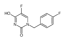 5-Fluoro-1-(4-fluorobenzyl)-2,4(1H,3H)-pyrimidinedione结构式