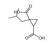 1-(2-methylpropyl)cyclopropane-1,2-dicarboxylic acid结构式