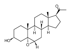 3β-hydroxy-5α,6α-epoxypregnane-20-oxide Structure