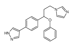 1-[3-phenoxy-3-[4-(1H-pyrazol-4-yl)phenyl]propyl]imidazole结构式