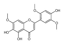 4',5,6-trihydroxy-2',5',7-trimethoxyflavone结构式