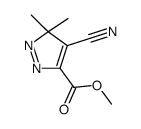 methyl 4-cyano-5,5-dimethylpyrazole-3-carboxylate结构式