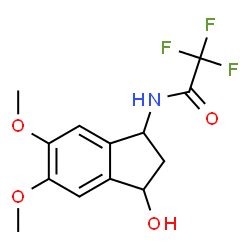 2,2,2-Trifluoro-N-(3-hydroxy-5,6-dimethoxy-2,3-dihydro-1H-inden-1-yl)acetamide Structure