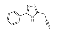 (5-苯基-4H-1,2,4-噻唑-3-基)乙腈结构式