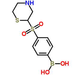 (4-(硫代吗啉磺酰基)苯基)硼酸结构式
