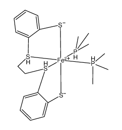 [(dttd)bis(trimethylphosphine)iron(II)] Structure